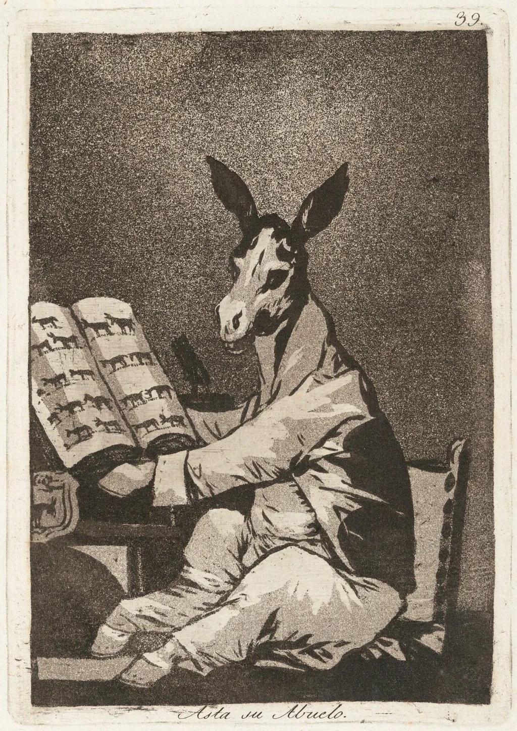 Asta su abuelo (And So Was His Grandfather), by Francisco Goya, ink, 1799