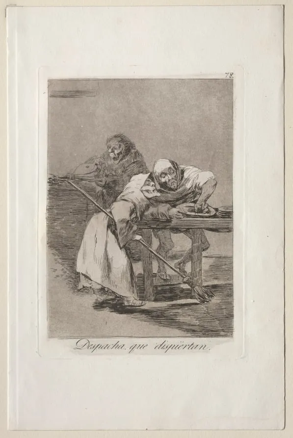 Be Quick, They are Waking Up, Plate 78, by Francisco Goya, 1799