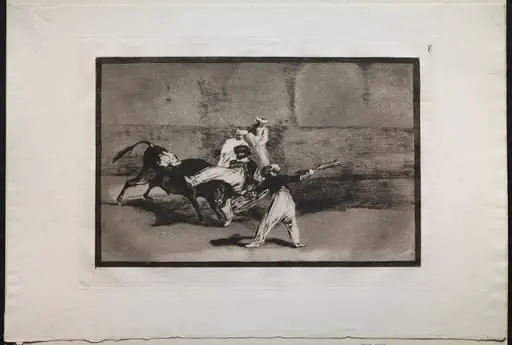 Bullfights: A Moor Caught by a Bull in the Ring, by Francisco Goya