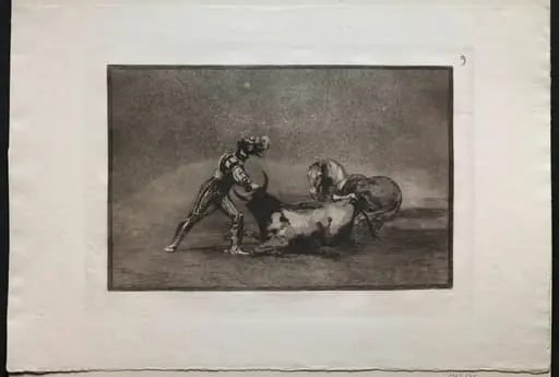 Bullfights: A Spanish Knight Kills the Bull After Having Lost His Horse, by Francisco Goya