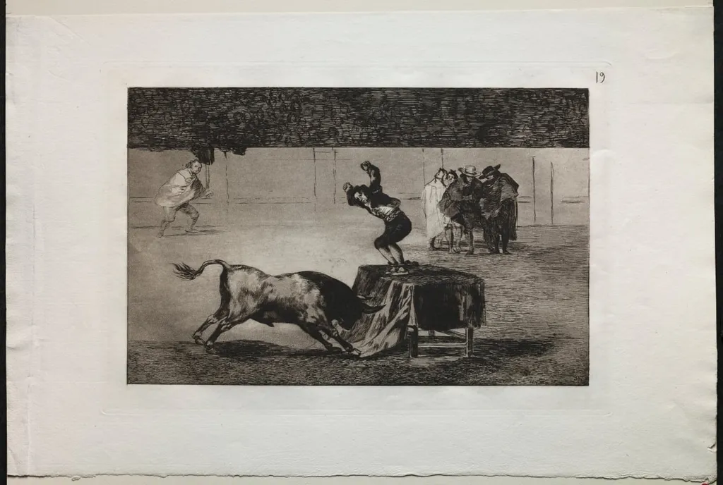 Bullfights: Another Madness of his in the Same Ring, by Francisco Goya, 1816