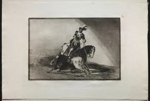Bullfights: Charles V spearing a bull, by Francisco Goya
