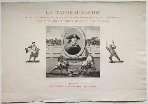 Bullfights:  Title Page, by Francisco Goya