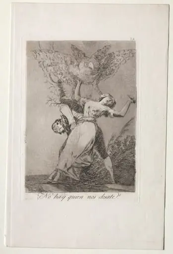 Can't Anyone Untie Us?, Plate 75, by Francisco Goya