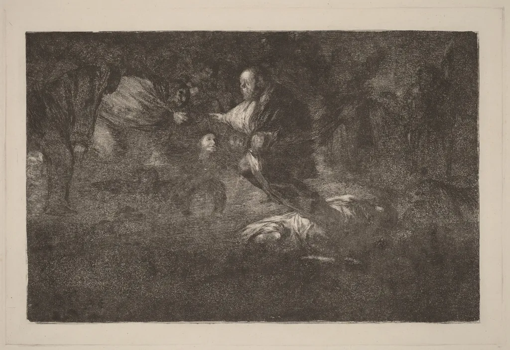 Dios los cria y ellos se juntan (God Creates Them and They Join Up Together), by Francisco Goya, ink, 1816