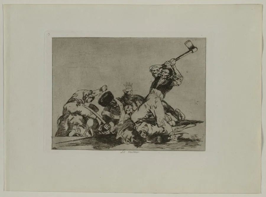 Disasters of War: Pl., 3, The Same (Thing), by Francisco Goya, 1812
