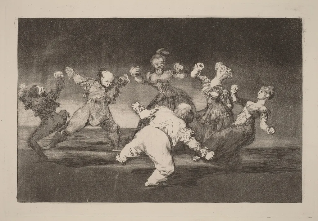 Disparate allegre (Merry Folly), by Francisco Goya, ink, 1816