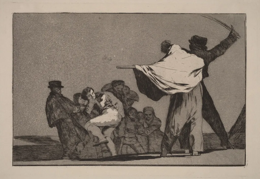 Disparate conocido (Well-Known Folly), by Francisco Goya, ink, 1816