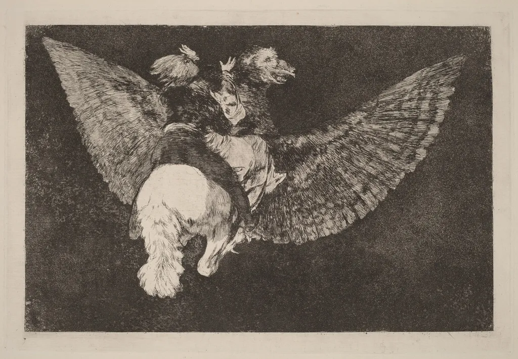 Disparate volante (Flying Folly), by Francisco Goya, ink, 1816