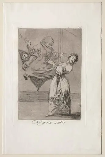 Don't Scream Stupid, Plate 74, by Francisco Goya