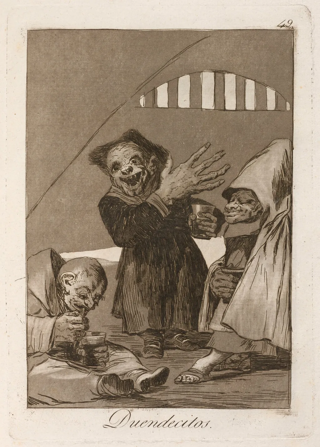 Duendecitos (Hobgoblins), by Francisco Goya, ink, 1799