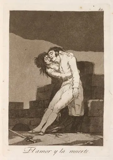 El amour y la muerte (Love and Death), by Francisco Goya