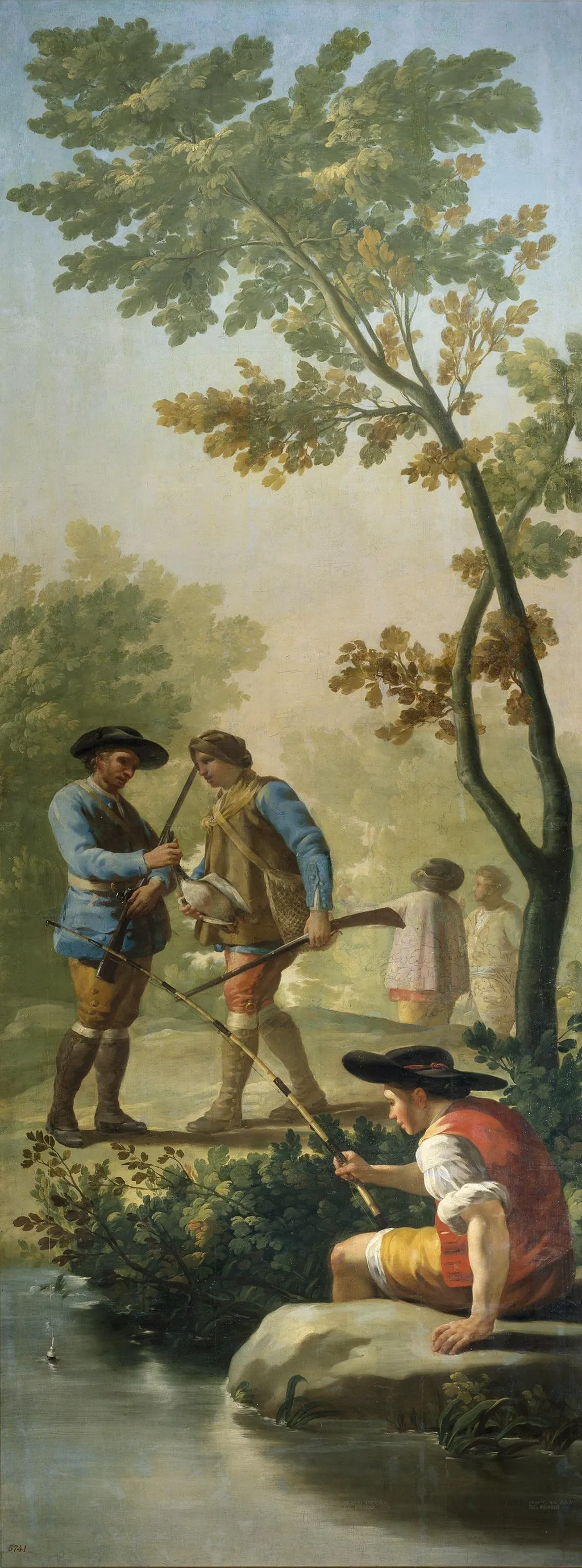 fisherman with his rod, by Francisco Goya, oil, 1775