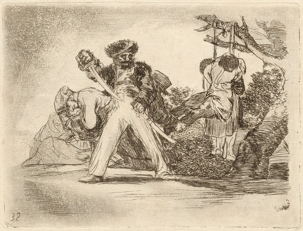 Fuerte cosa es! (That's Tough!), by Francisco Goya, ink, 1815