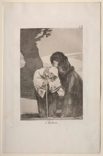 Hush!, Plate 28, by Francisco Goya