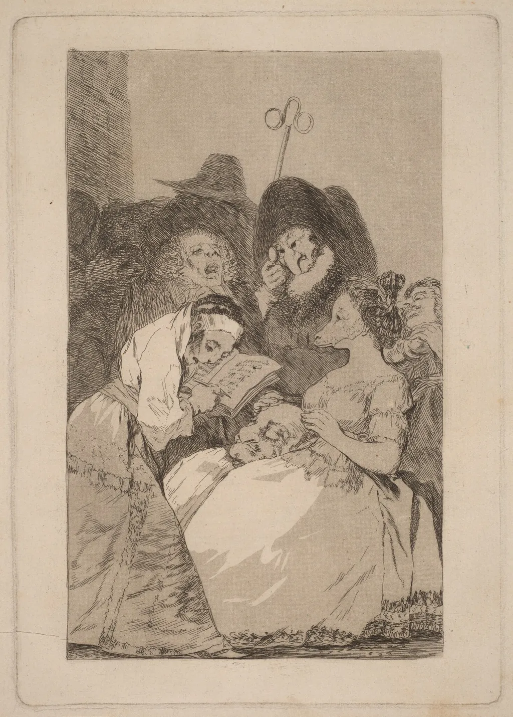 La filiacion (The Filiation), by Francisco Goya, ink, 1799