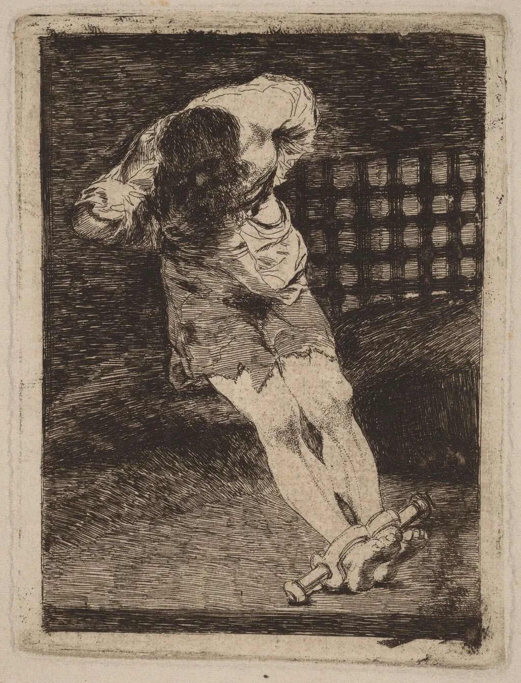 La seguridad de un reo no exige tormento (The Custody of a Criminal Does Not Call for Torture, by Francisco Goya, ink, 1810
