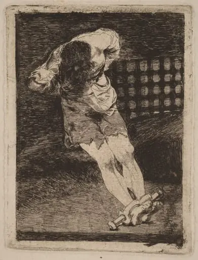 La seguridad de un reo no exige tormento  (The Custody of a Criminal Does Not Call for Torture, by Francisco Goya