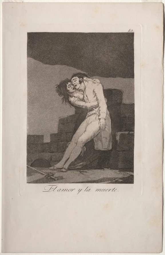 Love and Death, Plate 10, by Francisco Goya, 1799