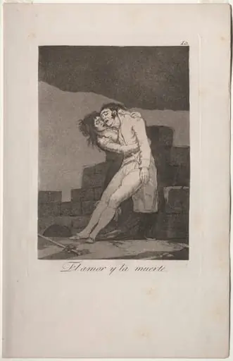 Love and Death, Plate 10, by Francisco Goya