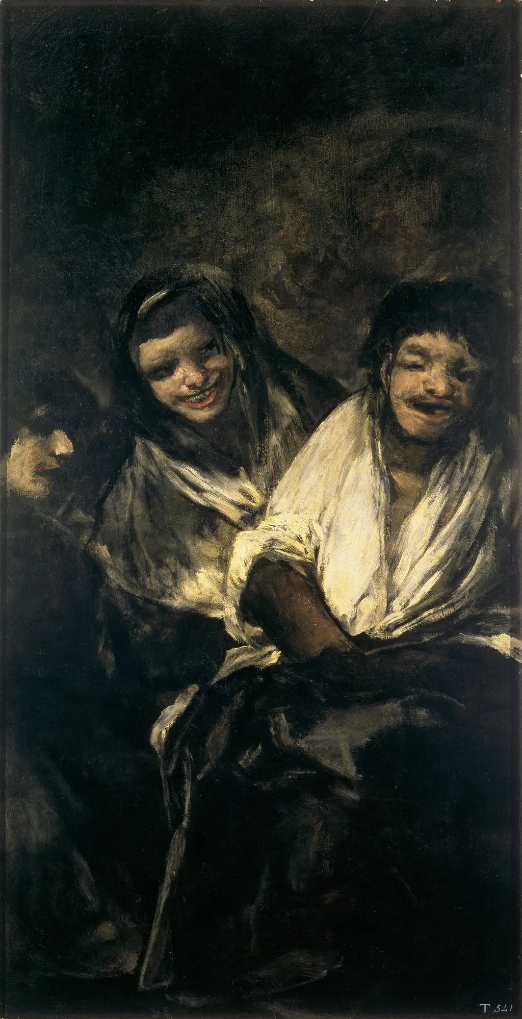 Man Mocked by Two Women, by Francisco Goya, oil, 1819