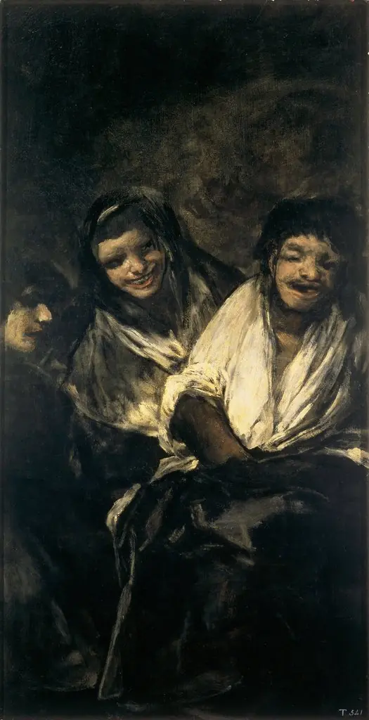 Man Mocked by Two Women, by Francisco Goya