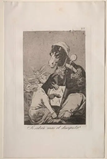 Might Not the Pupil Know More?, Plate 37, by Francisco Goya