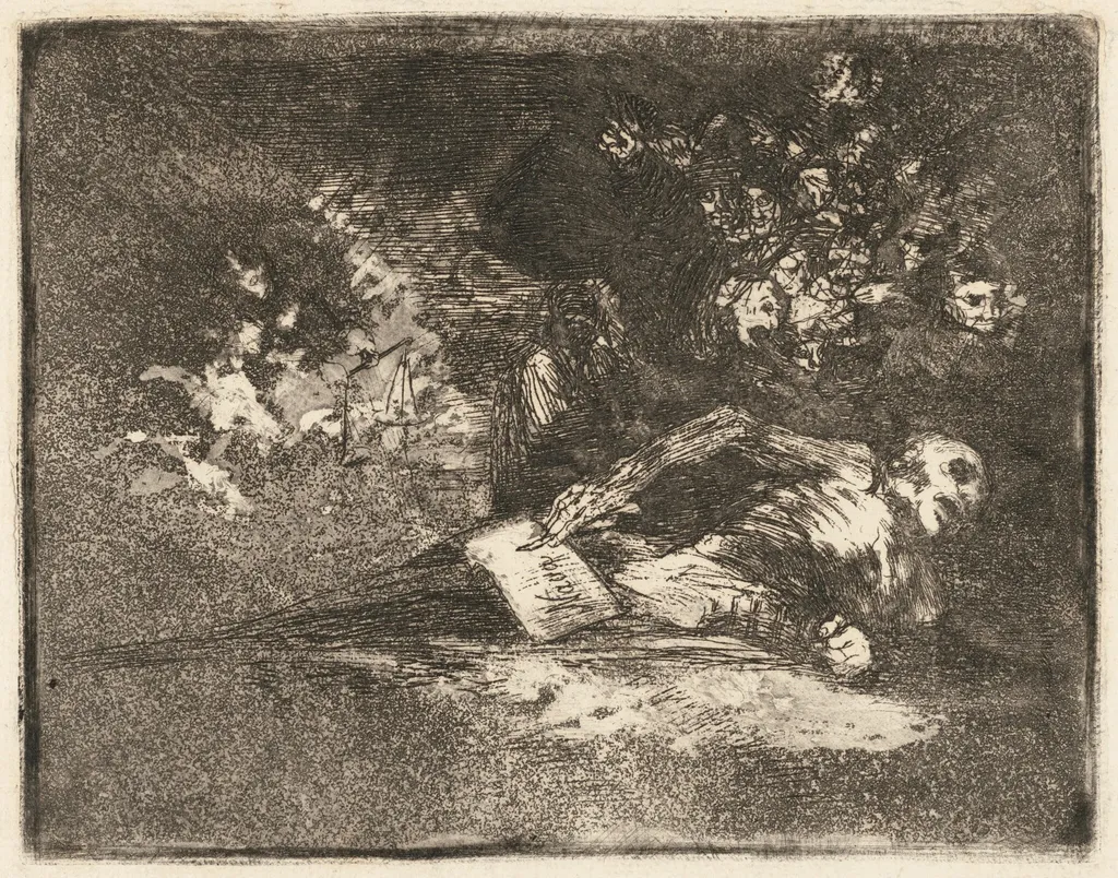 Nada (Nothing), by Francisco Goya, ink, 1815