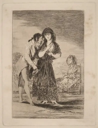 Ni asi la distingue (Even Thus He Cannot Make Her Out), by Francisco Goya