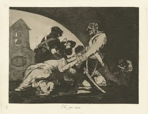 Ni por esas (Neither Do These), by Francisco Goya