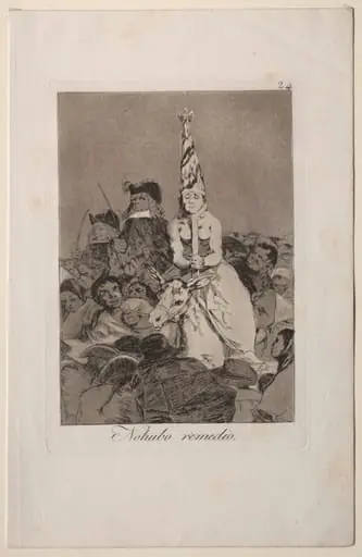 Nothing Could Be Done About It, Plate 24, by Francisco Goya