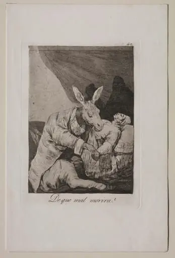 Of What Ill Will He Die?, Plate 40, by Francisco Goya
