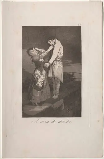 Out Hunting for Teeth, Plate 12, by Francisco Goya