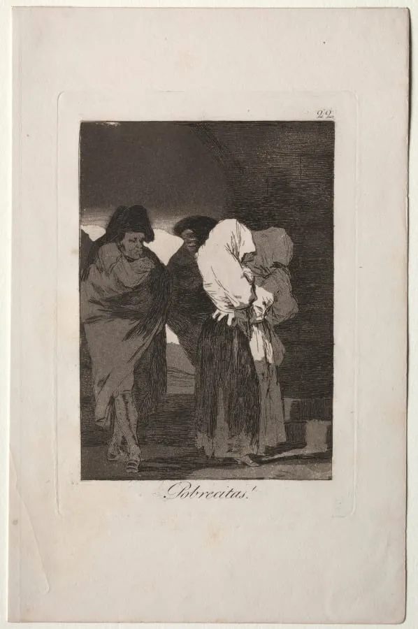 Poor Little Girls!, Plate 22, by Francisco Goya, 1799