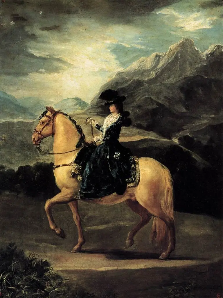 Portrait of María Teresa de Vallabriga on Horseback, by Francisco Goya