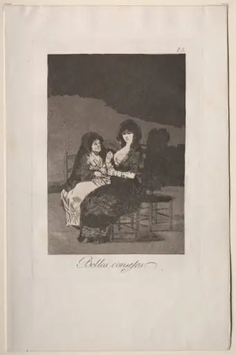 Pretty Advice, Plate 15, by Francisco Goya