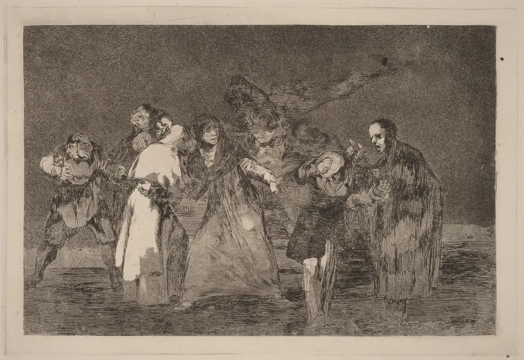 Sanan cuchilladas mas no malas palabras (Wounds Heal Quicker than Hasty Words), by Francisco Goya, ink, 1816