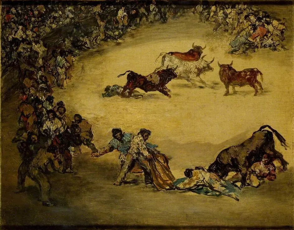 Scene at a Bullfight: Diversión de España, by Francisco Goya