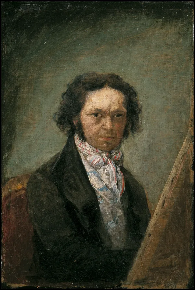 Self-portrait on Linen