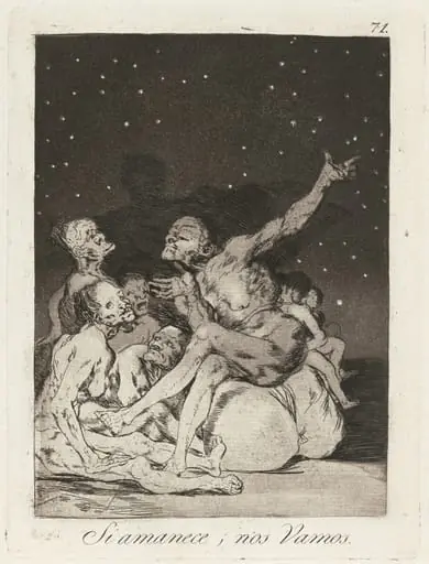 Si amanece; nos vamos (When Day Breaks We Will Be Off), by Francisco Goya