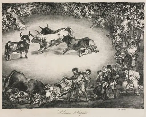 The Bulls of Bordeaux: Spanish Entertainment, by Francisco Goya