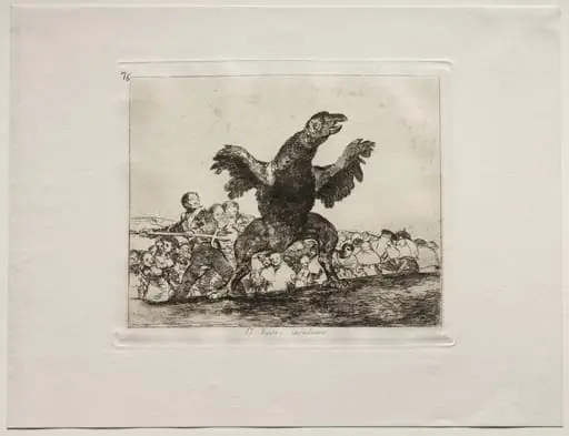 The Horrors of War:  A Carnivorous Vulture, by Francisco Goya