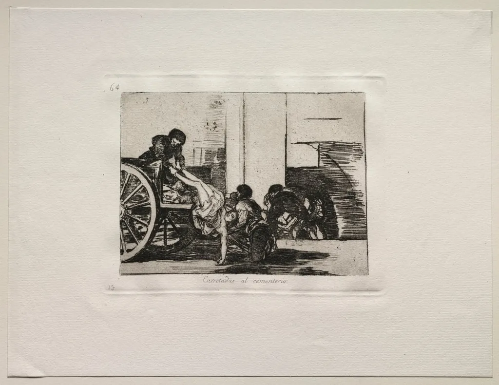 The Horrors of War: Cartloads to the Cemetery, by Francisco Goya, 1815