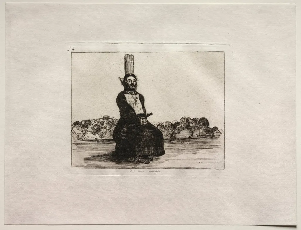 The Horrors of War: On Account of a Knife, by Francisco Goya, 1815