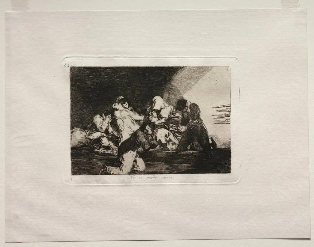 The Horrors of War: One Can't Look, by Francisco Goya, 1815