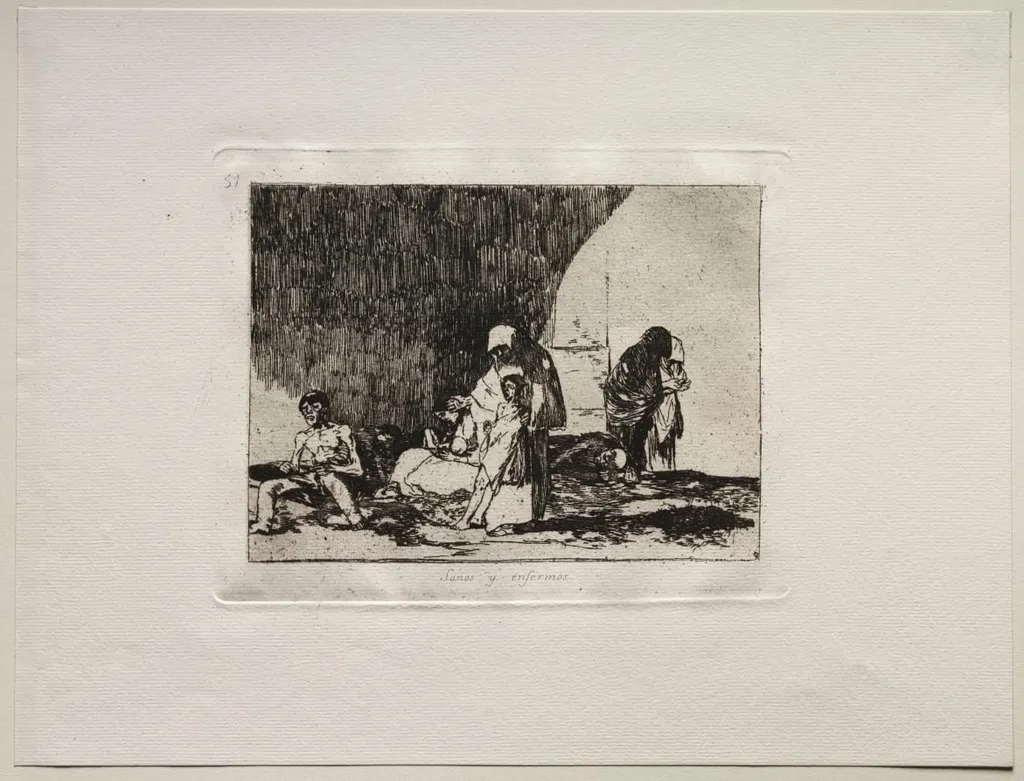 The Horrors of War: The Healthy and the Sick, by Francisco Goya, 1815