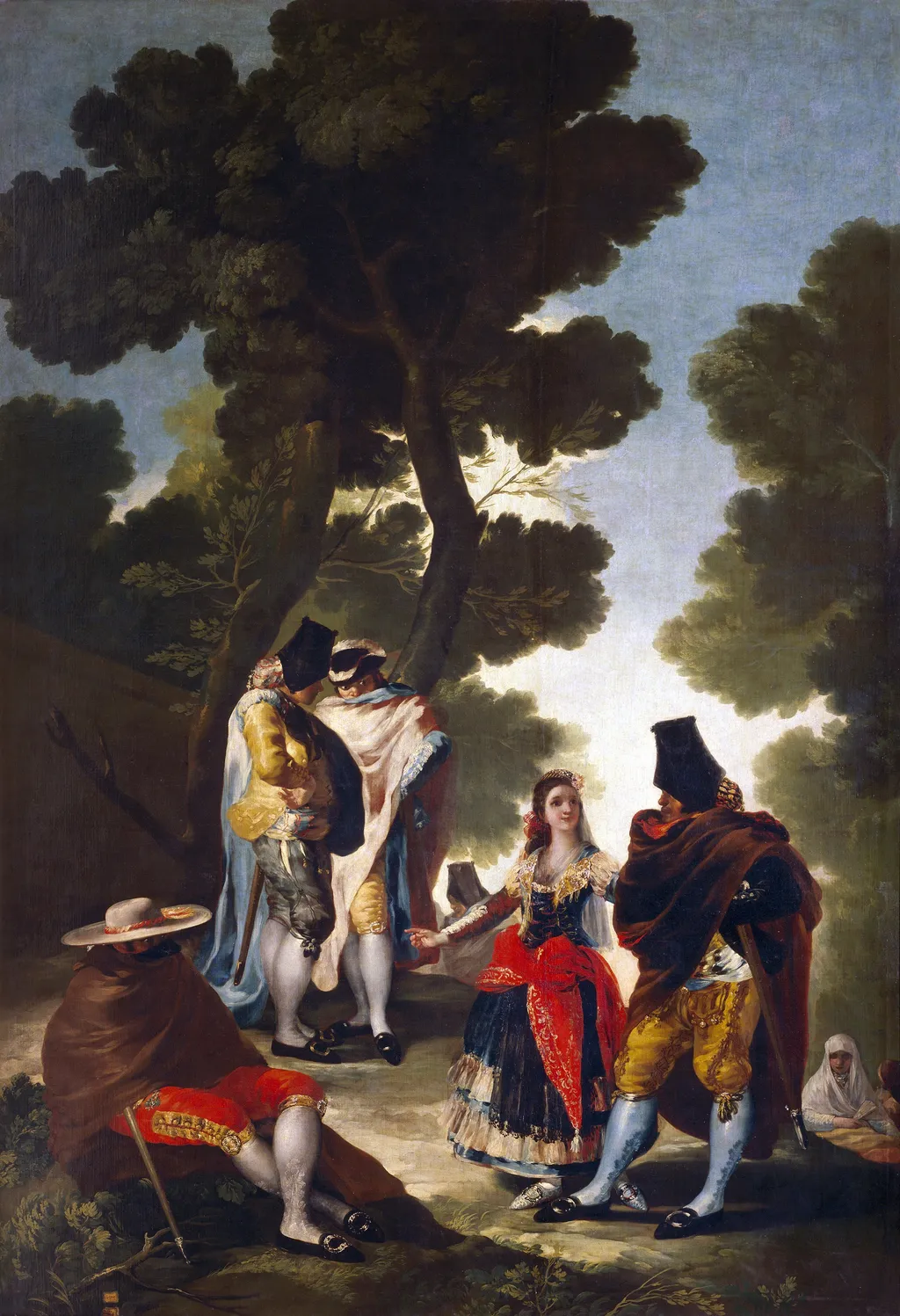 The Pretty Woman and the Masked Men (The Road of Andalusia), by Francisco Goya, oil, 1789
