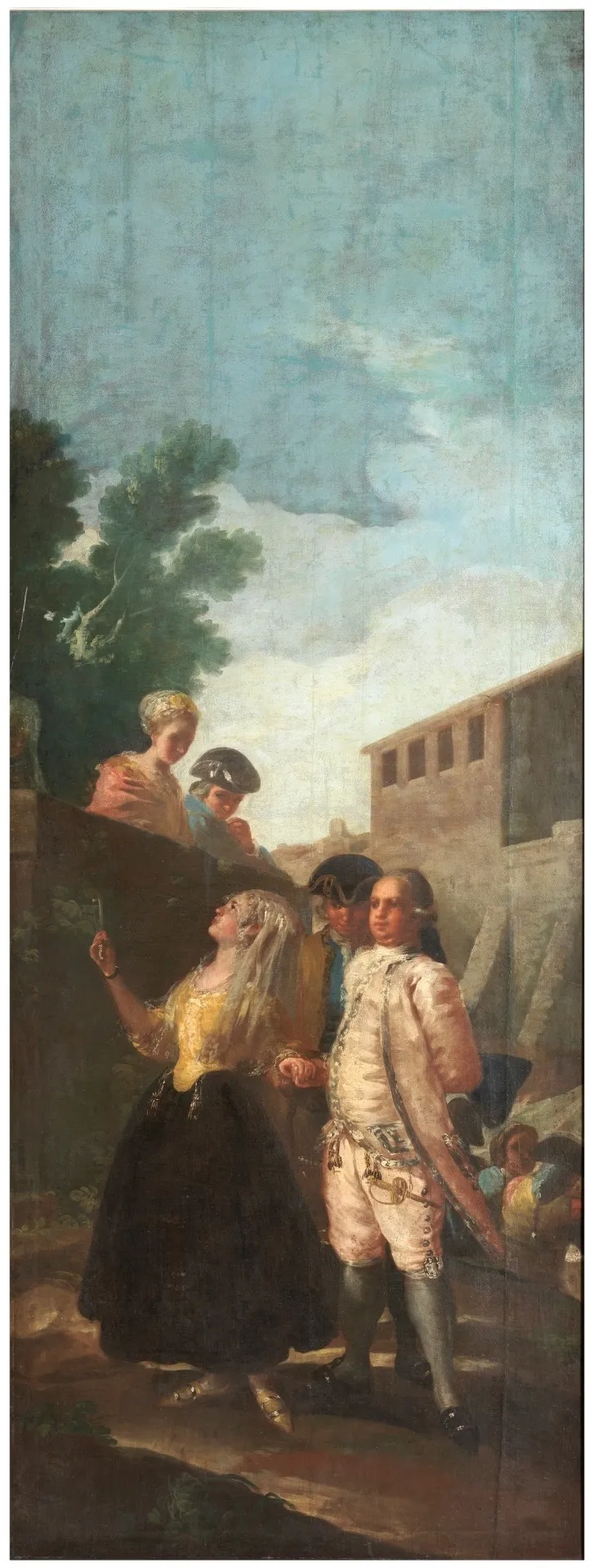 The soldier and the lady, by Francisco Goya, oil, 1790