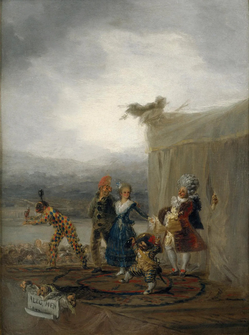 The Strolling Players, by Francisco Goya, oil, 1797