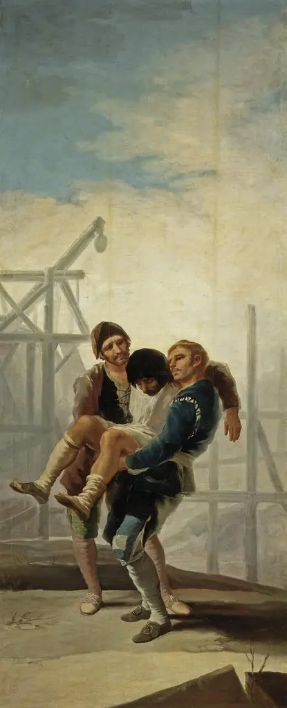 The wounded bricklayer, by Francisco Goya